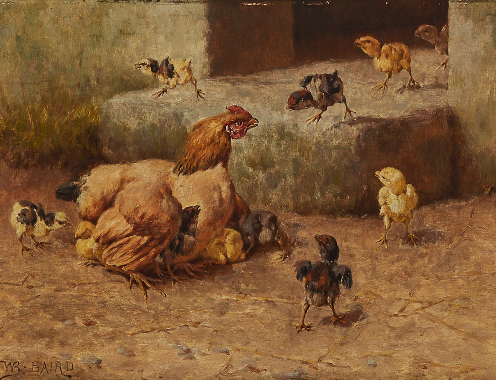 William Baptiste Baird (1847-1917) - Mother Hen And Her Chicks