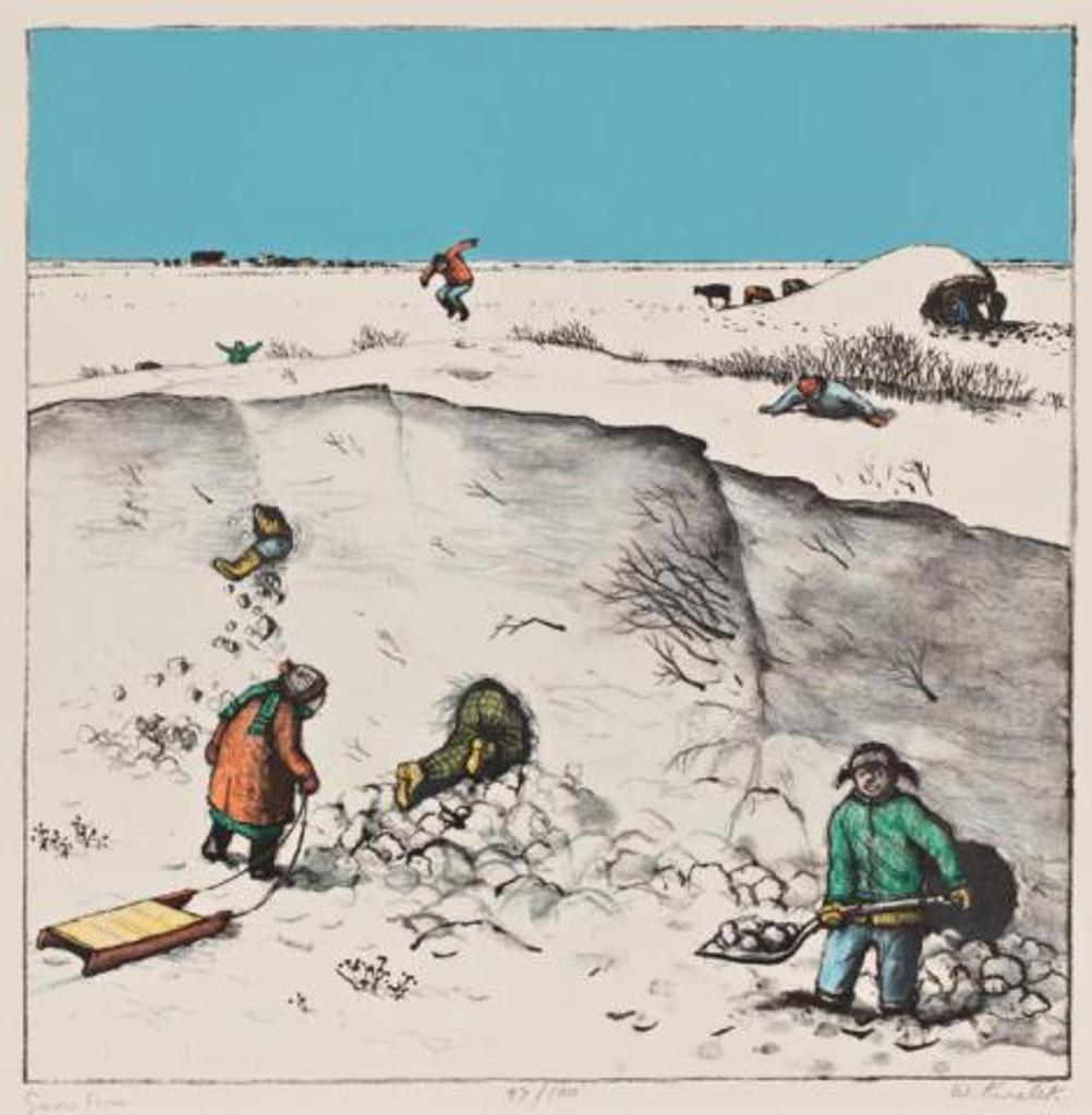 William Kurelek (1927-1977) - Snow Fun