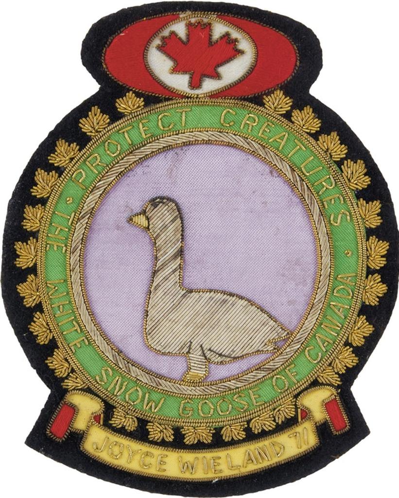 Joyce Wieland (1930-1998) - White Snow Goose of Canada Crest