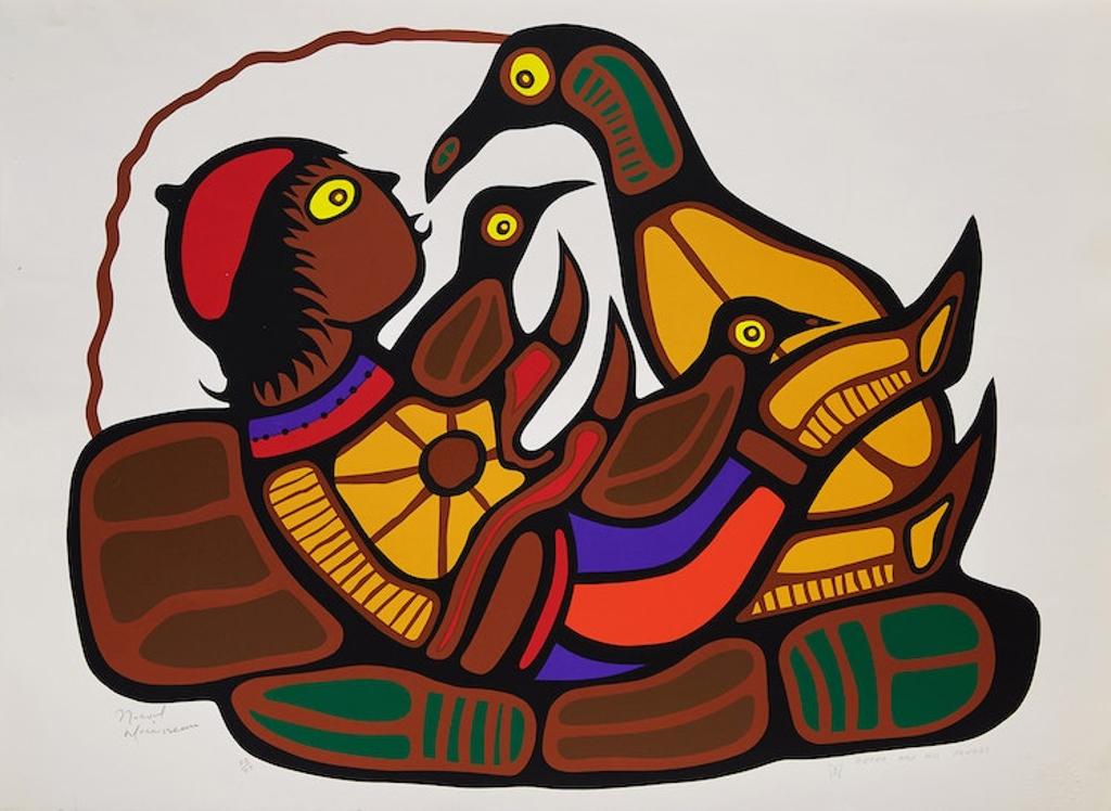 Norval H. Morrisseau (1931-2007) - Peter and His Friends