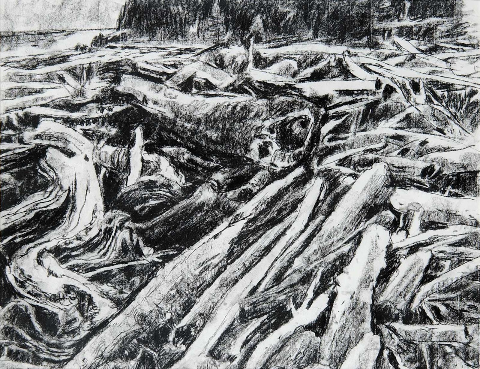Gordon Applebee Smith (1919-2020) - Untitled - Beach Logs