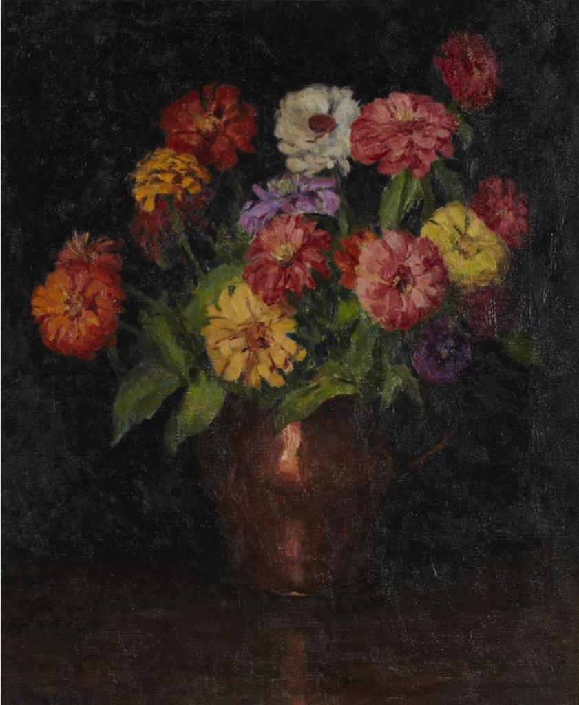 Mary Alberta Cleland (1876-1960) - Zinnias