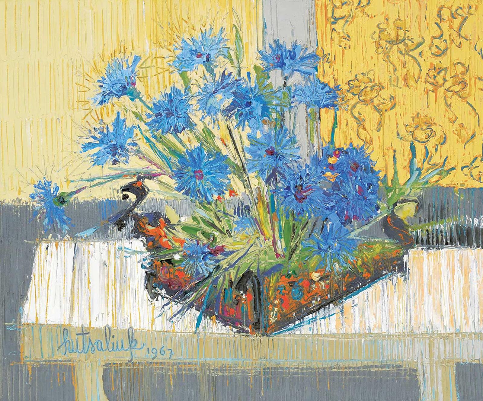 Luiboslav Hutsaliuk - Untitled - Burst of Blue Flowers