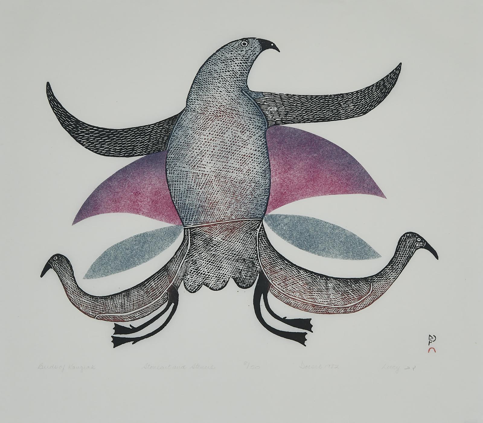 Lucy Qinnuayuak (1915-1982) - Birds Of Kangiak
