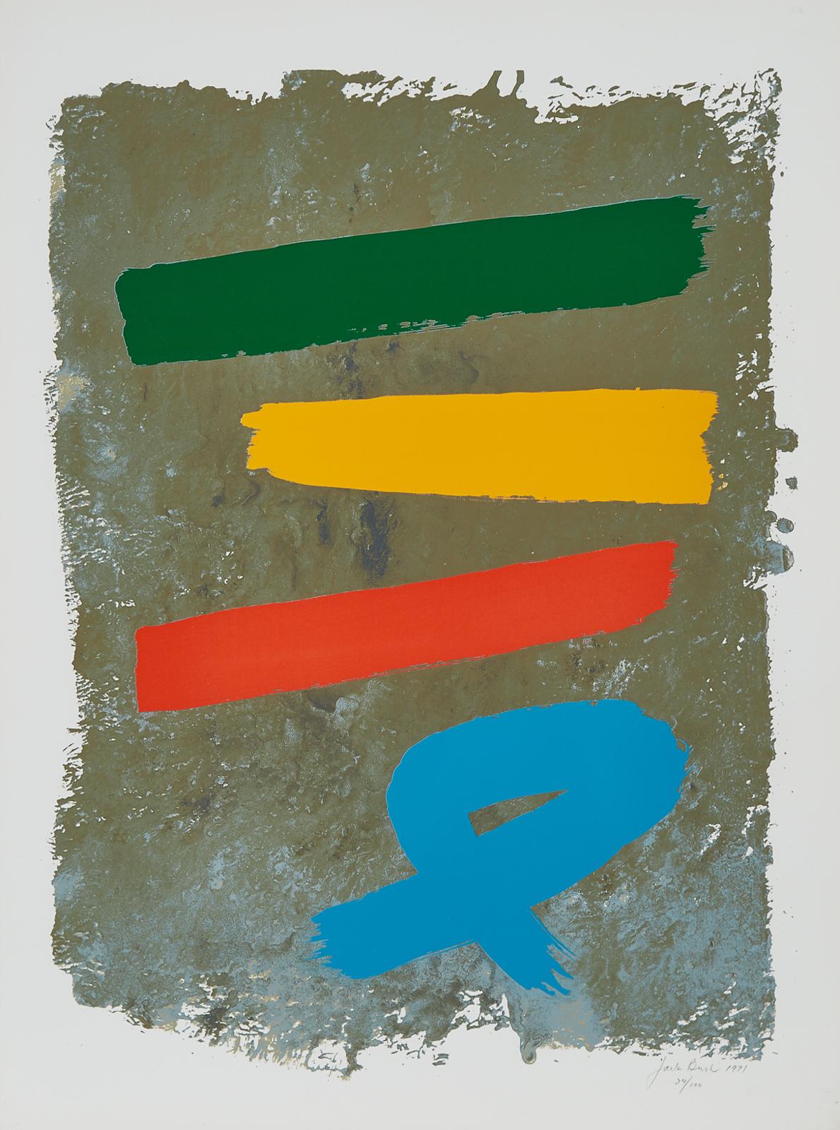 Jack Hamilton Bush (1909-1977) - Three And Blue Loop, 1971