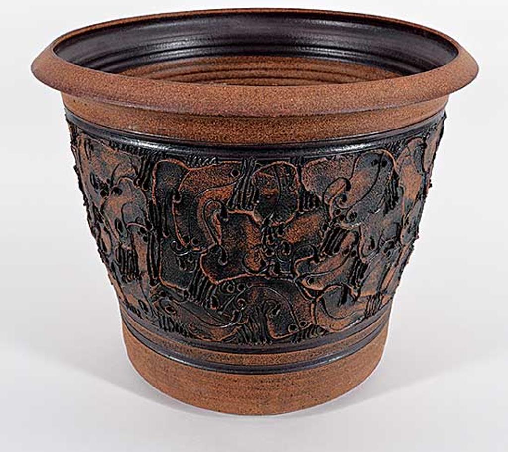 Edward Drahanchuk (1939) - Untitled - Plant Pot with Abstract Design
