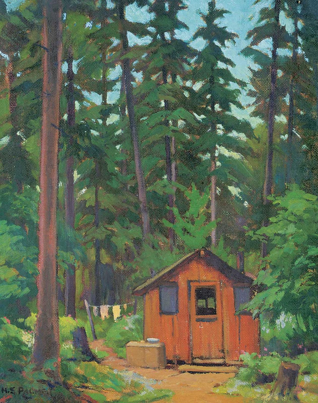 Herbert Sidney Palmer (1881-1970) - Cabin in the Spruce Woods [Murray Point, Saskachewan]