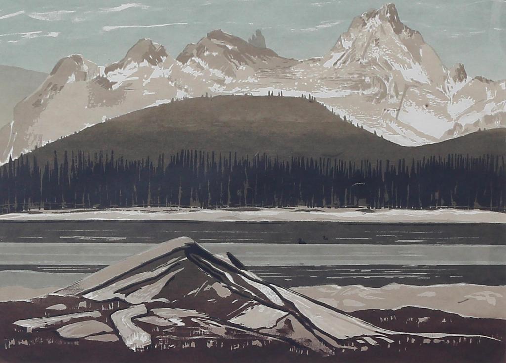 George Weber (1907-2002) - Waterfowl Lake, Jasper National Park, Alberta; 1953