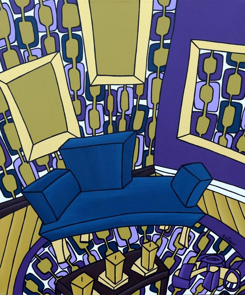 Anne Wanda Tessier (1975) - Purple & Lime Room