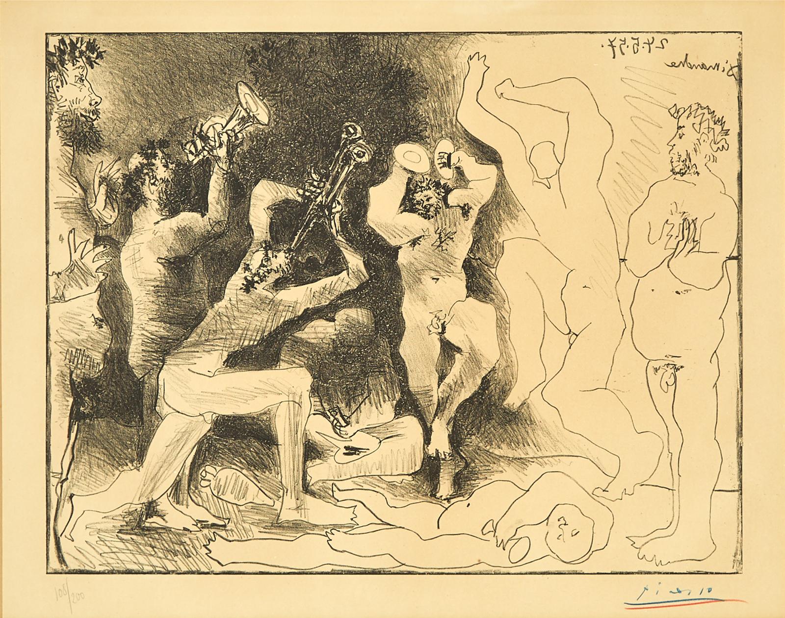 Pablo Ruiz Picasso (1881-1973) - LA DANSE DES FAUNES, 1957 [BLOCH, 830; MOURLOT, 291; REUßE, 698]