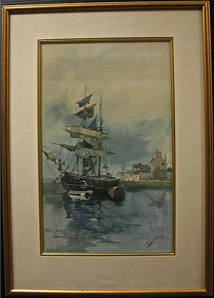 William St. Thomas Smith (1862-1947) - Ship At Dockside