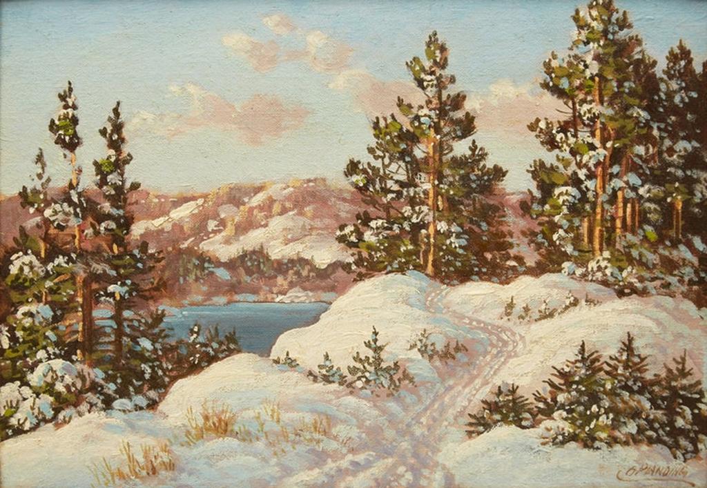 Otto Planding (1887-1964) - Winter Lake Landscape