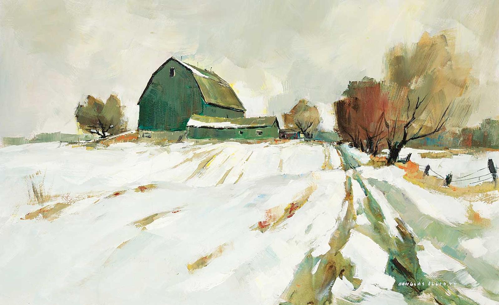 Douglas Ferfguson Elliott (1916-2012) - Untitled - A Snowy Road to the Farm