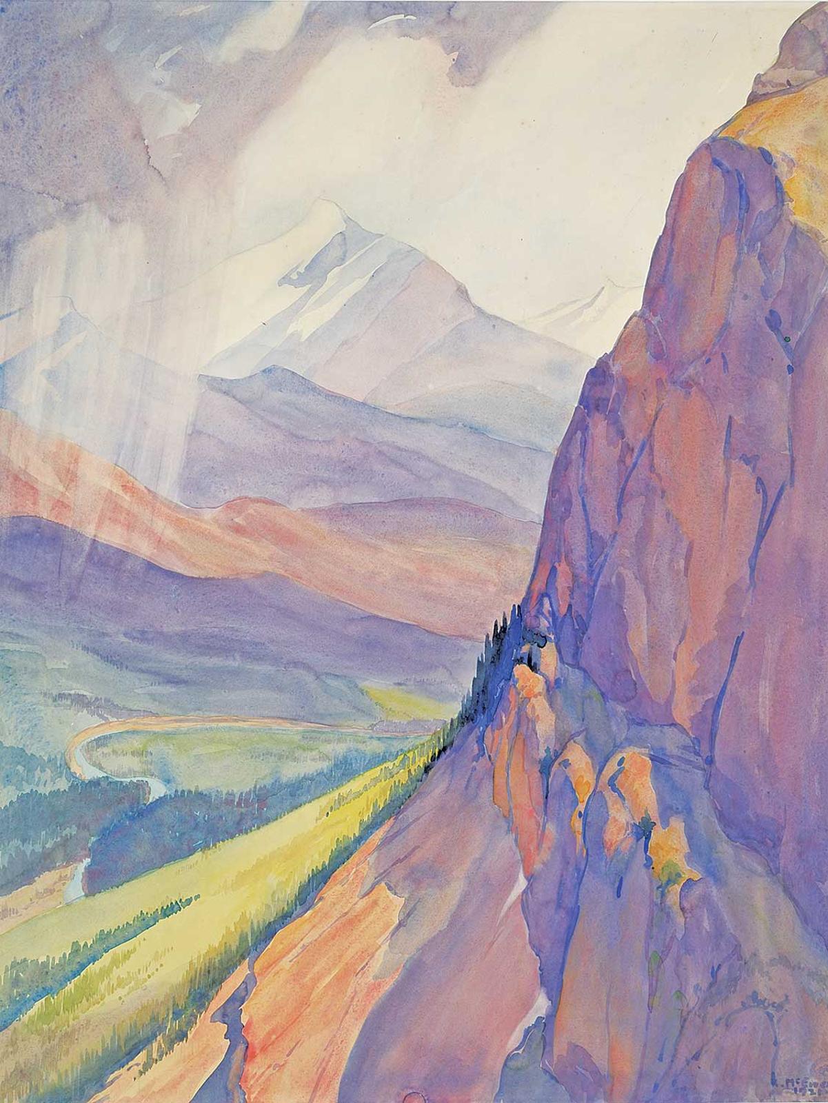Katherine Sibley McEwen (1875-1945) - Untitled - In the Mountains