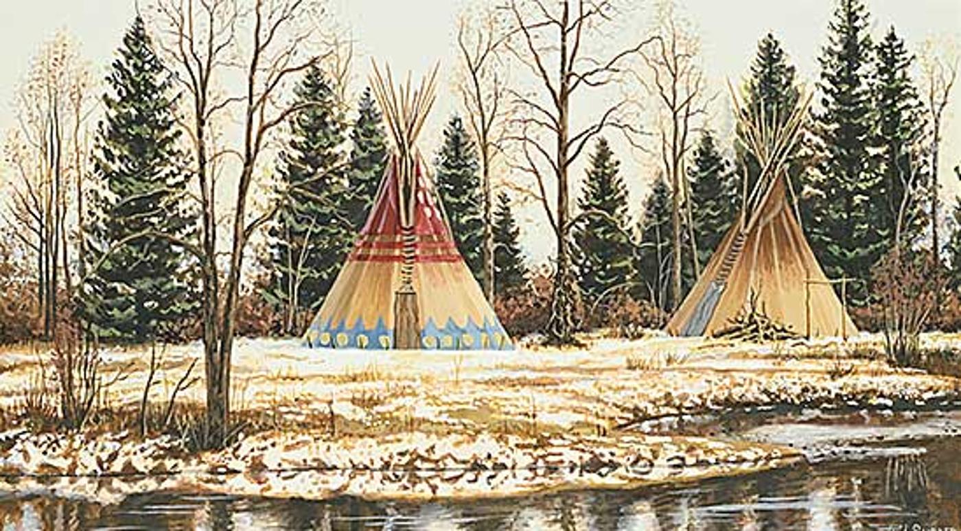 Paul Surber (1942) - Untitled - Teepees