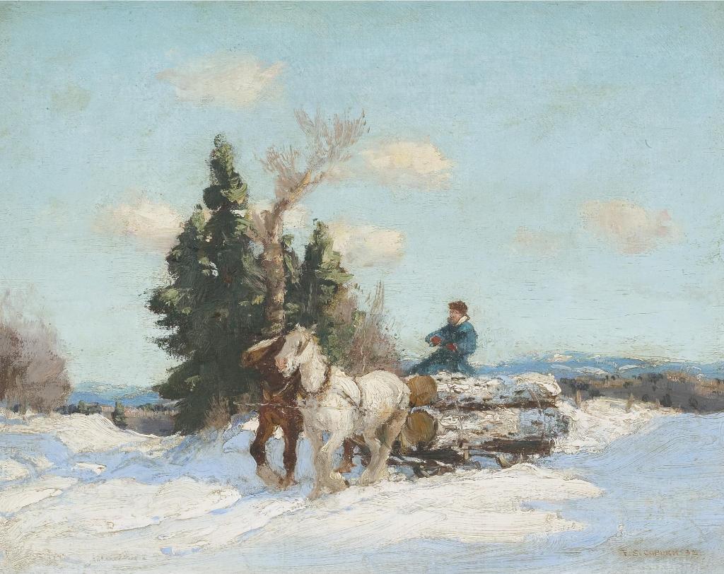 Frederick Simpson Coburn (1871-1960) - Logging Sleigh In Winter