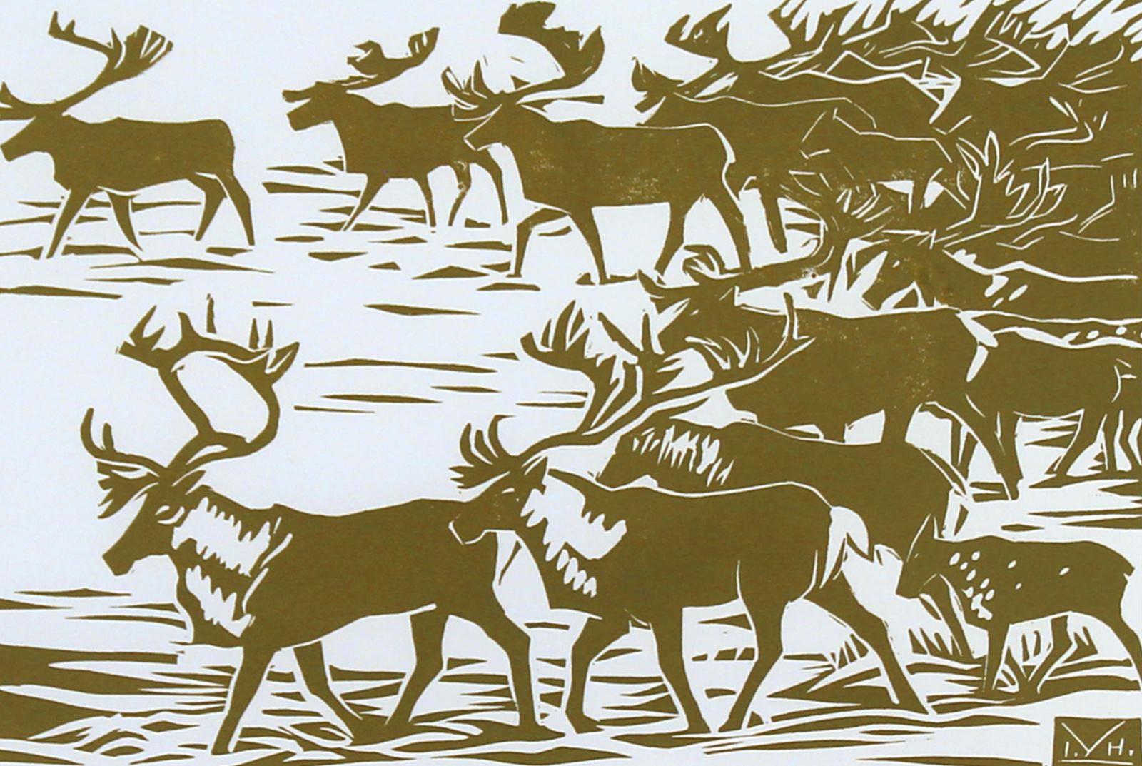 Illingworth Holey (Buck) Kerr (1905-1989) - Caribou Trek; ed. #4/100