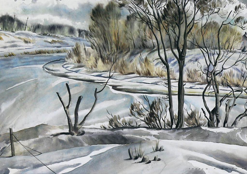 Donald Appelbee Smith (1917) - River In Winter; 1948