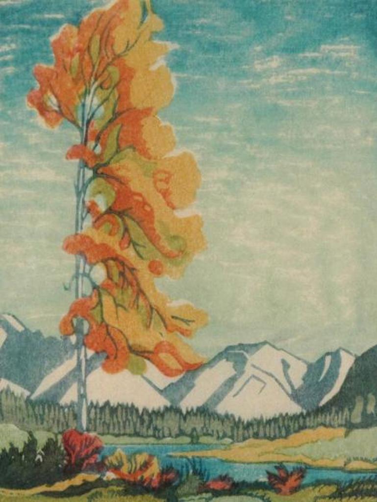 Margaret Dorothy Shelton (1915-1984) - Yellow Poplar, Banff; 1979