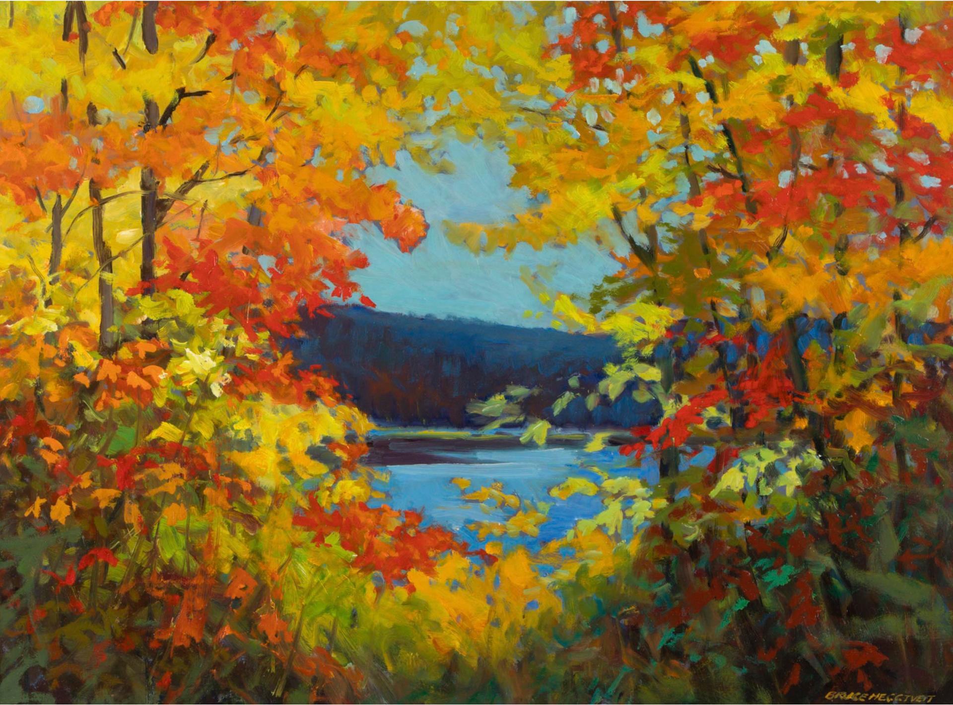 Bruce Allen Heggtveit (1917-2002) - Autumn Trail, Fortune Lake, Gatineau Park, Quebec