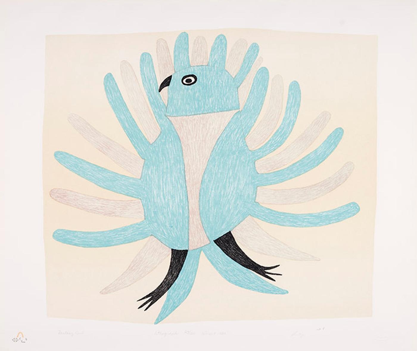 Lucy Qinnuayuak (1915-1982) - Fantasy Owl