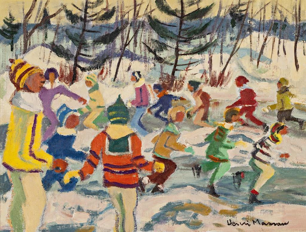 Henri Leopold Masson (1907-1996) - Skaters, Lac Beauchamps