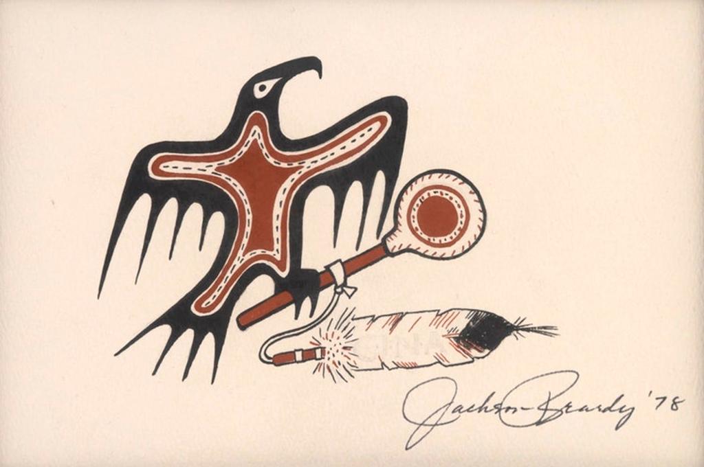 Jackson Beardy (1944-1984) - Design for Cree-Red River Indian Dollar