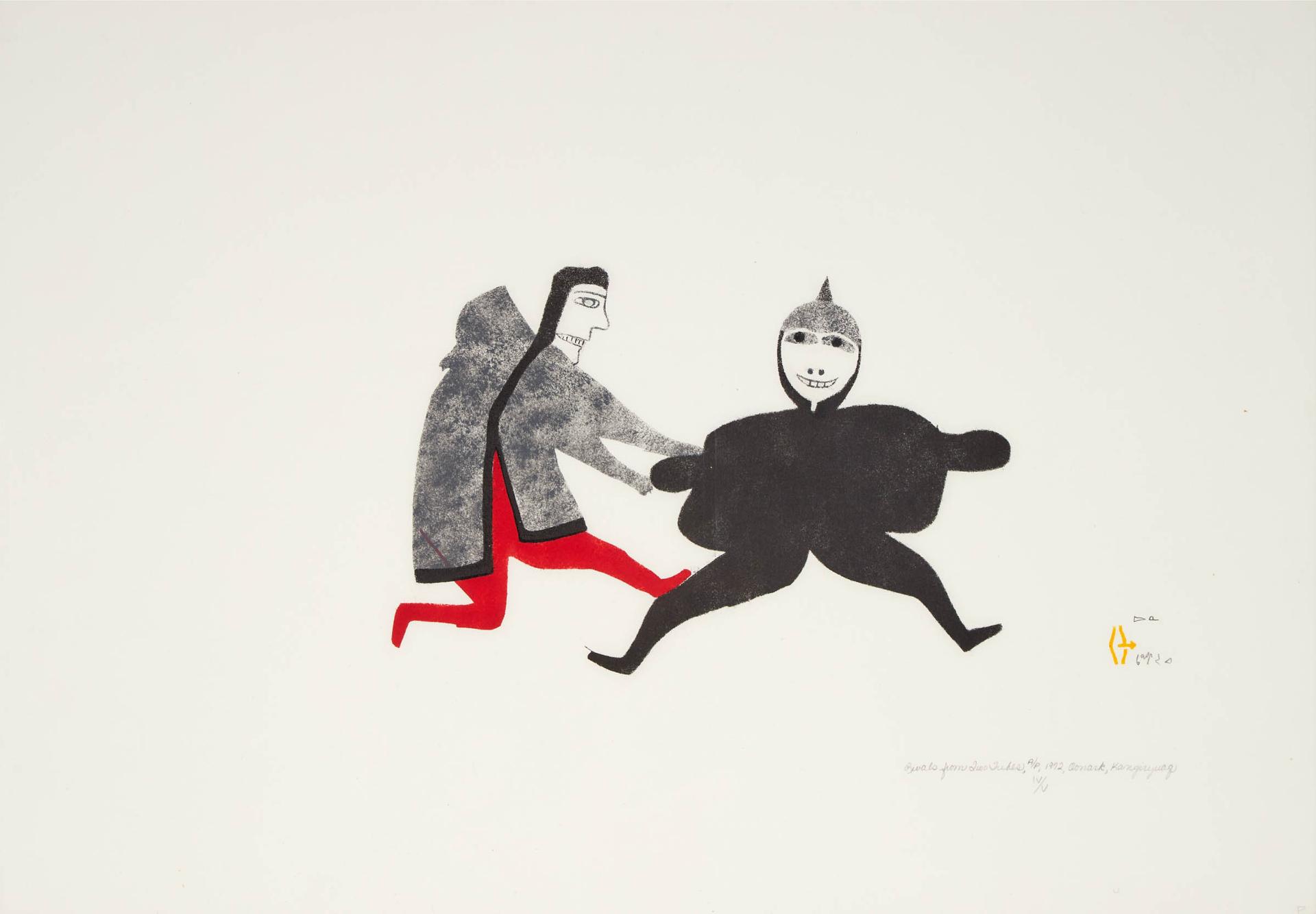 Jessie Oonark (1906-1985) - Rivals From Two Tribes, 1972