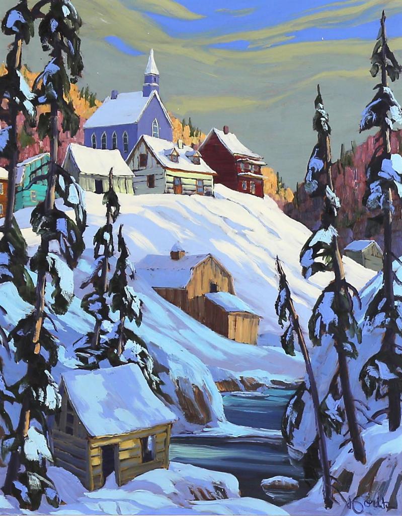 Vladimir Horik (1939) - Ruisseau Dans Une Village De Charlevoix