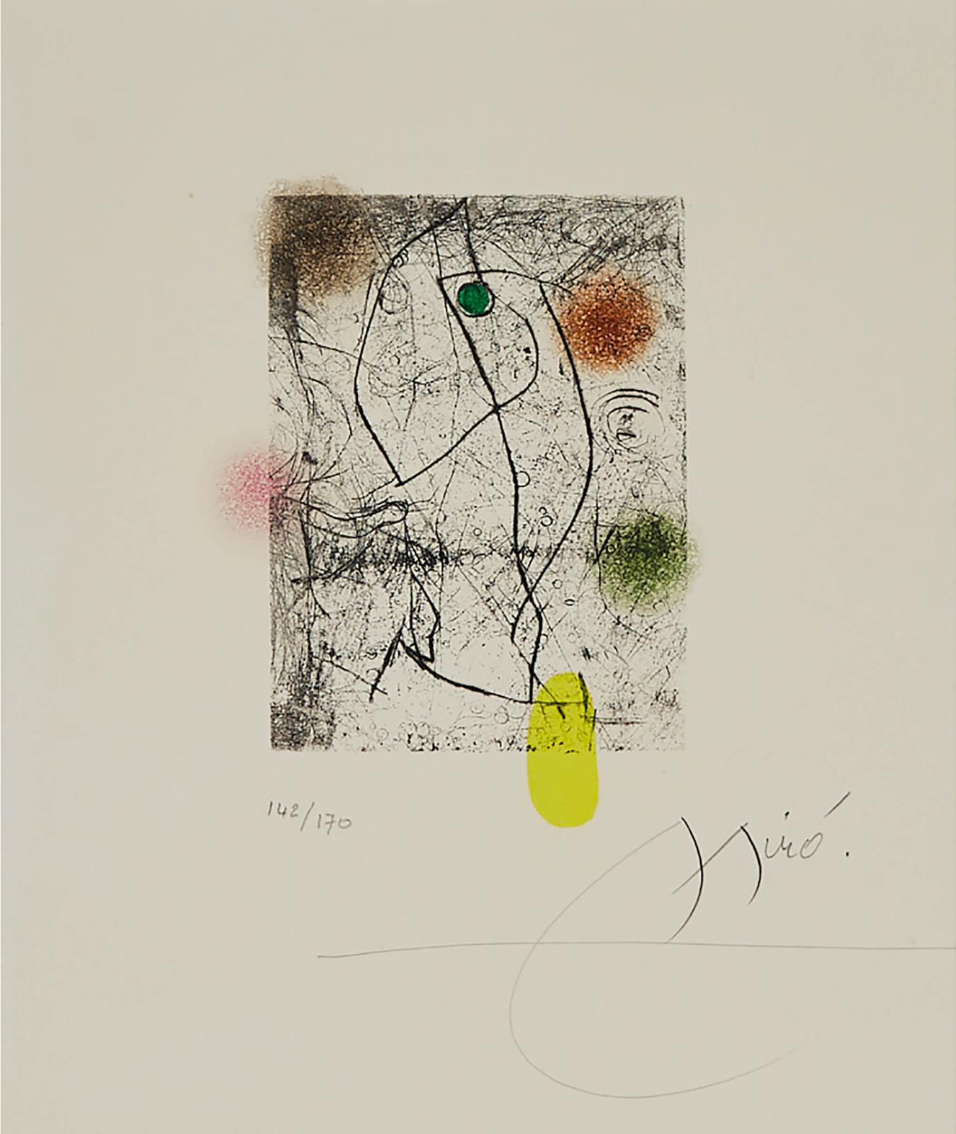 Joan Miró (1893-1983) - Plate 3 (From Xavier Domingo, El Inocente), 1974 [dupin, 678; Cramer Books, 184]