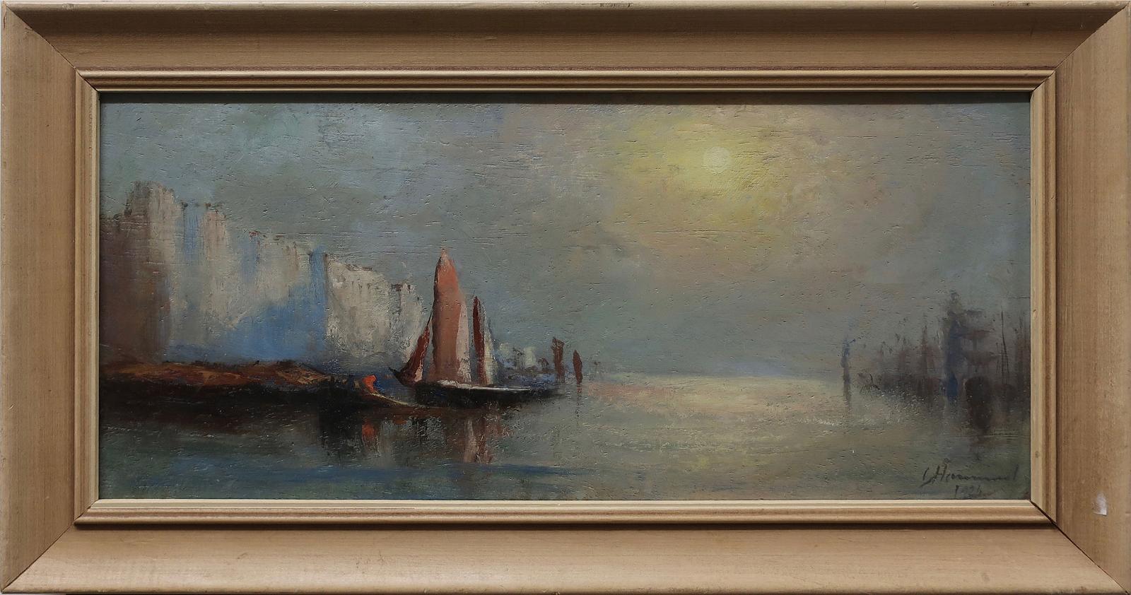 John A. Hammond (1843-1939) - Untitled (Harbour Under Moonlight)
