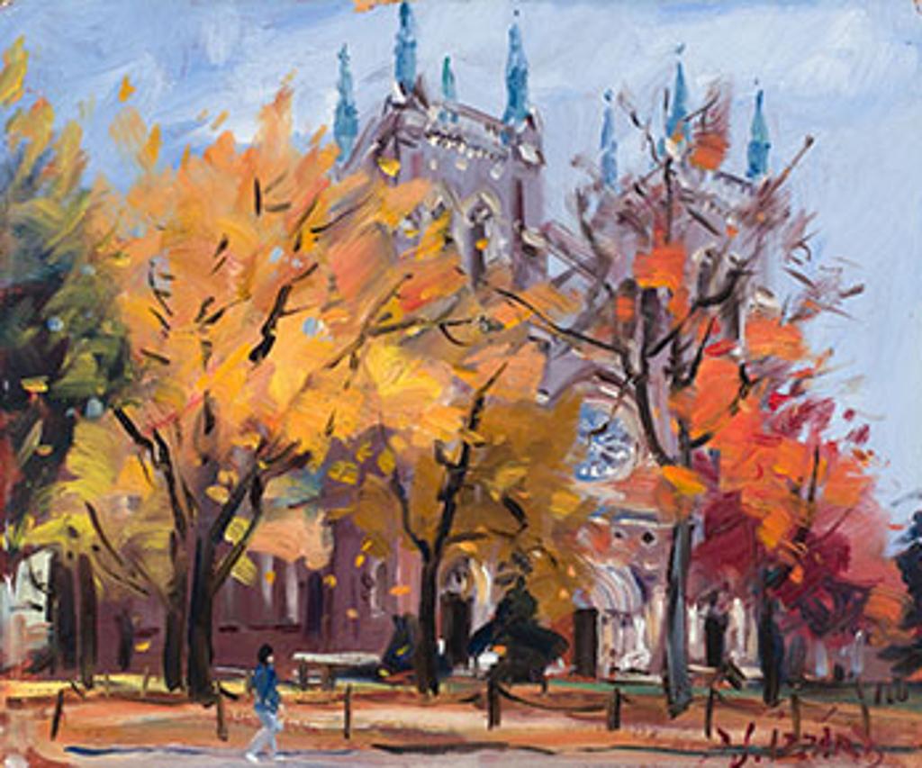 Daniel J. Izzard (1923-2007) - Fall Colours, The Cathedral, London, Ontario