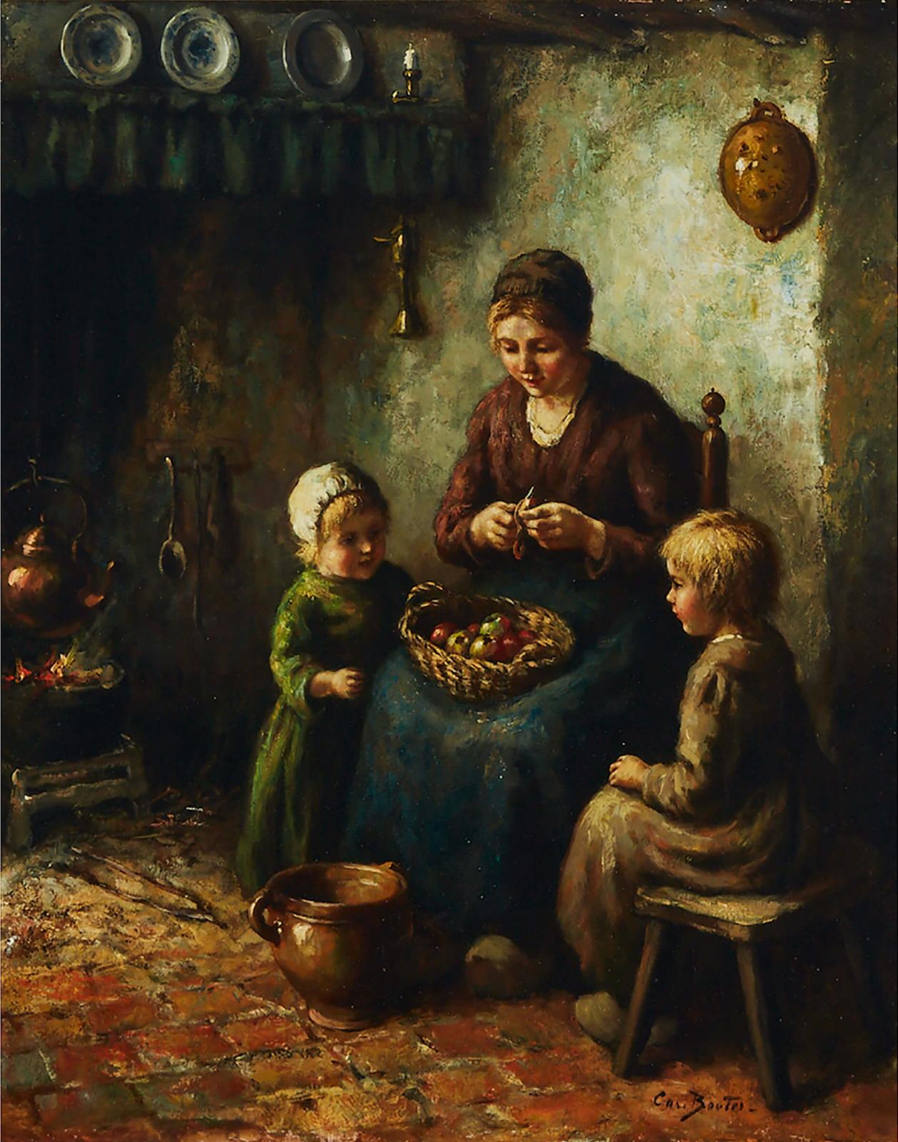 Cornelius Wouter Bouter (1888-1966) - Peeling Apples