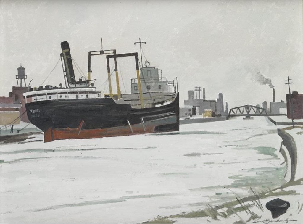 George Lorne Holland Bouchard (1913-1978) - Winter - Lachine Canal
