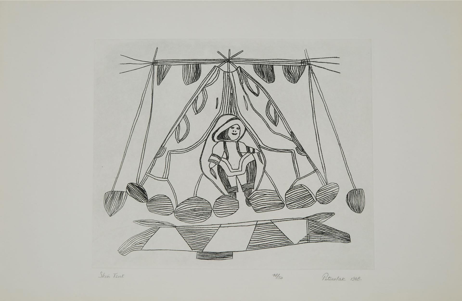 Pitseolak Ashoona (1904-1983) - Skin Tent