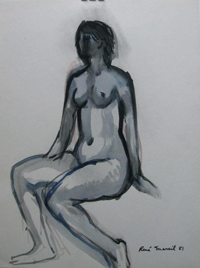 Rene Marcil (1917-1993) - Seated Nude