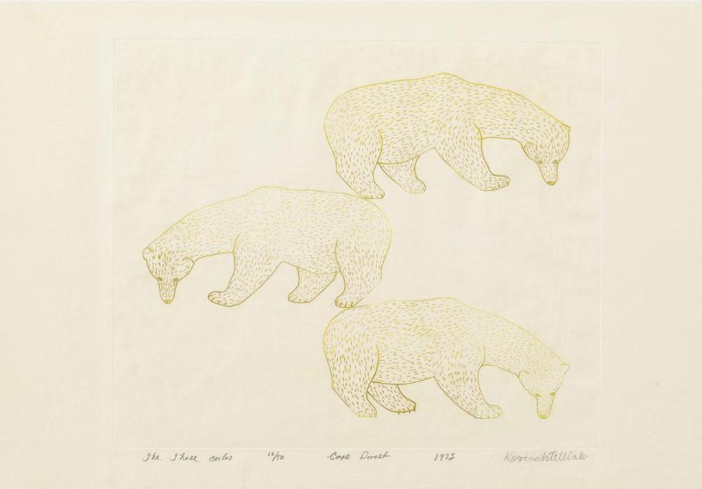 Quvianatuliak Parr (1930-1998) - The Three Cubs