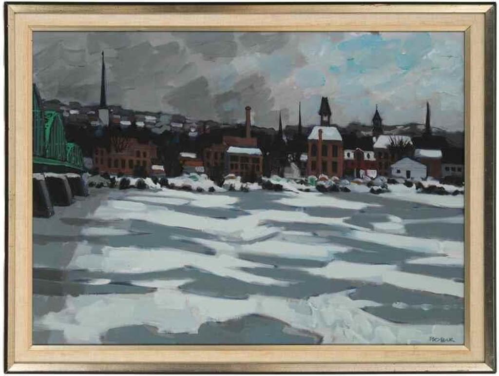 Bruno Joseph Bobak (1923-2012) - Fredericton in Winter