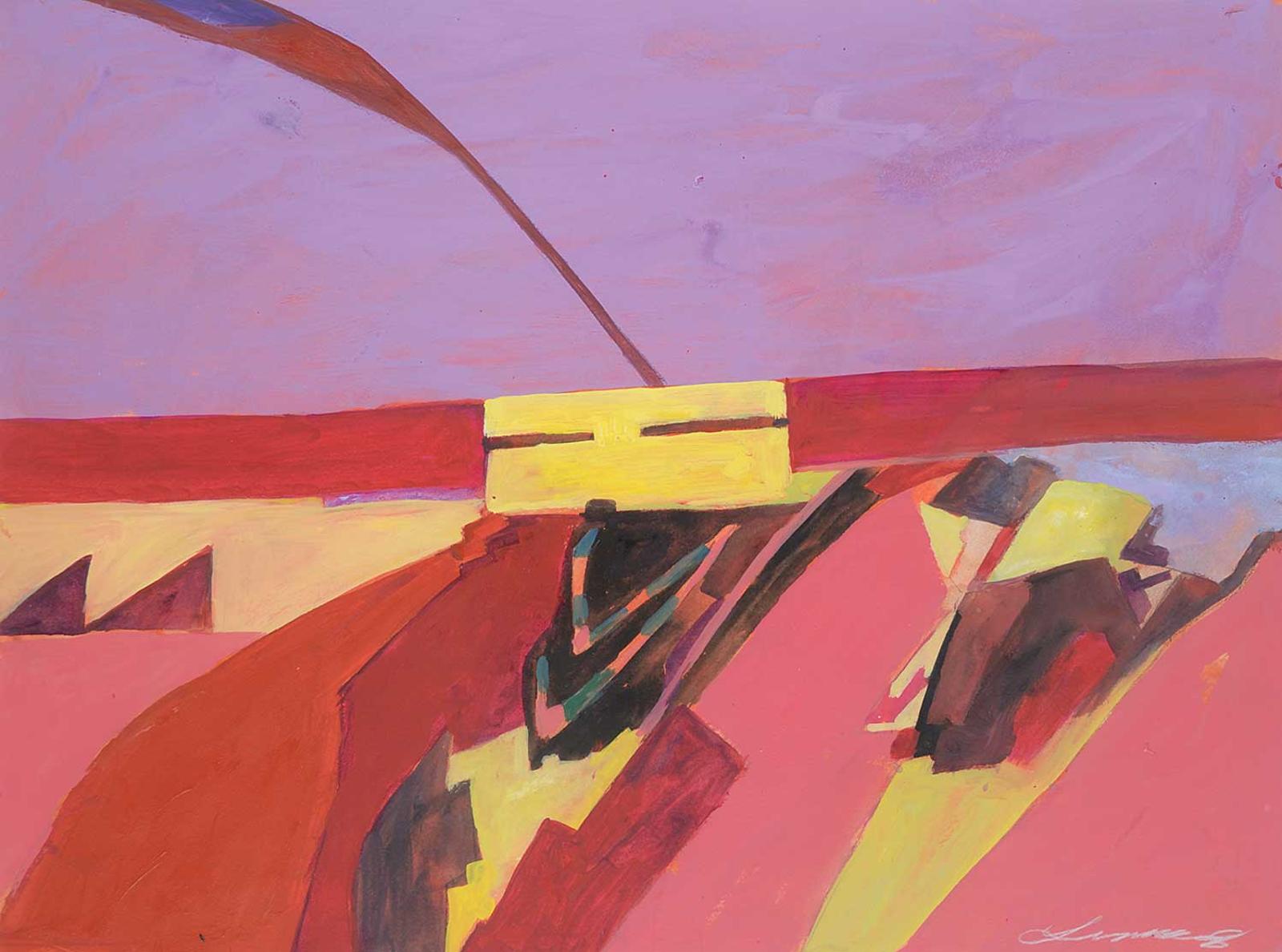 Linus Woods (1967) - Untitled - Abstract Landscape