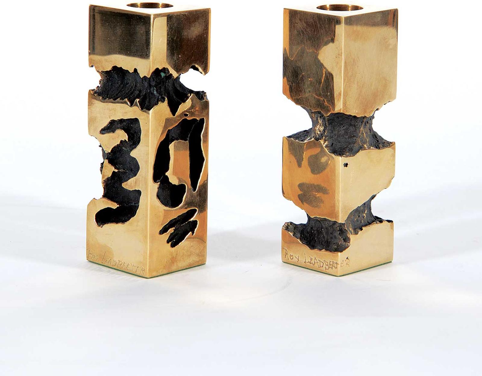 Roy Leadbeater (1928-2017) - Untitled - Pair of Modern Candlestick Holders