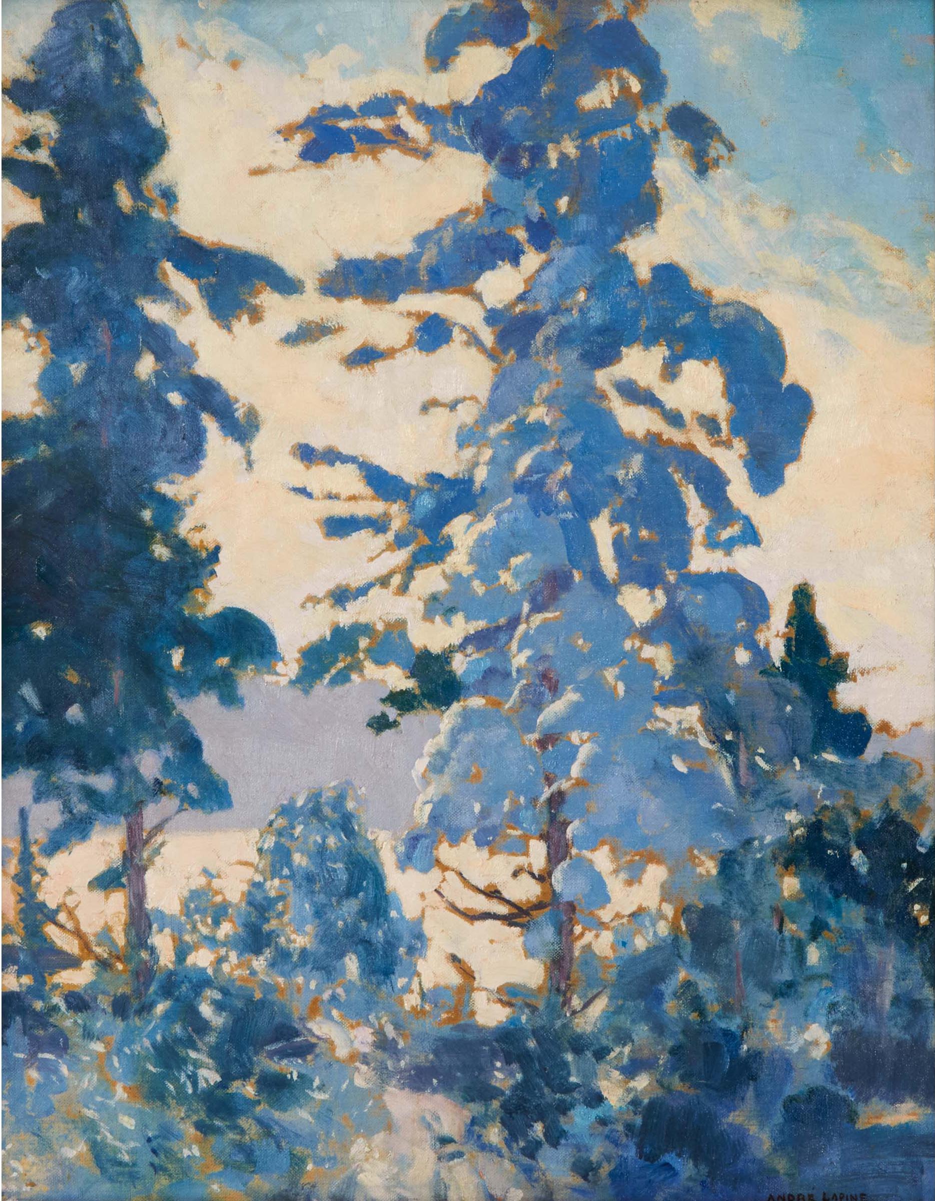 Andreas Christian Gottfried (André) Lapine (1866-1952) - Snow Laden Pines