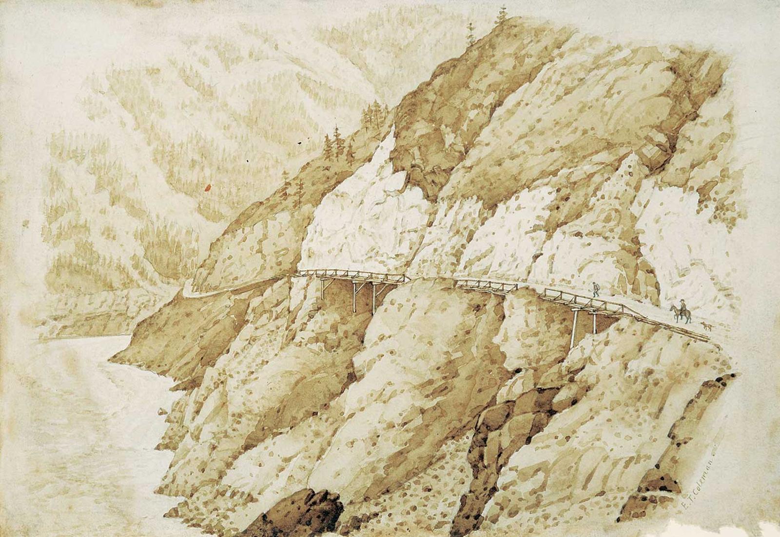 Edmund Thomas Coleman - Untitled - Trail on the Mountainside