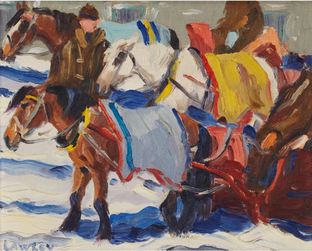 John Douglas Lawley (1906-1971) - Quebec City Sleigh Horses