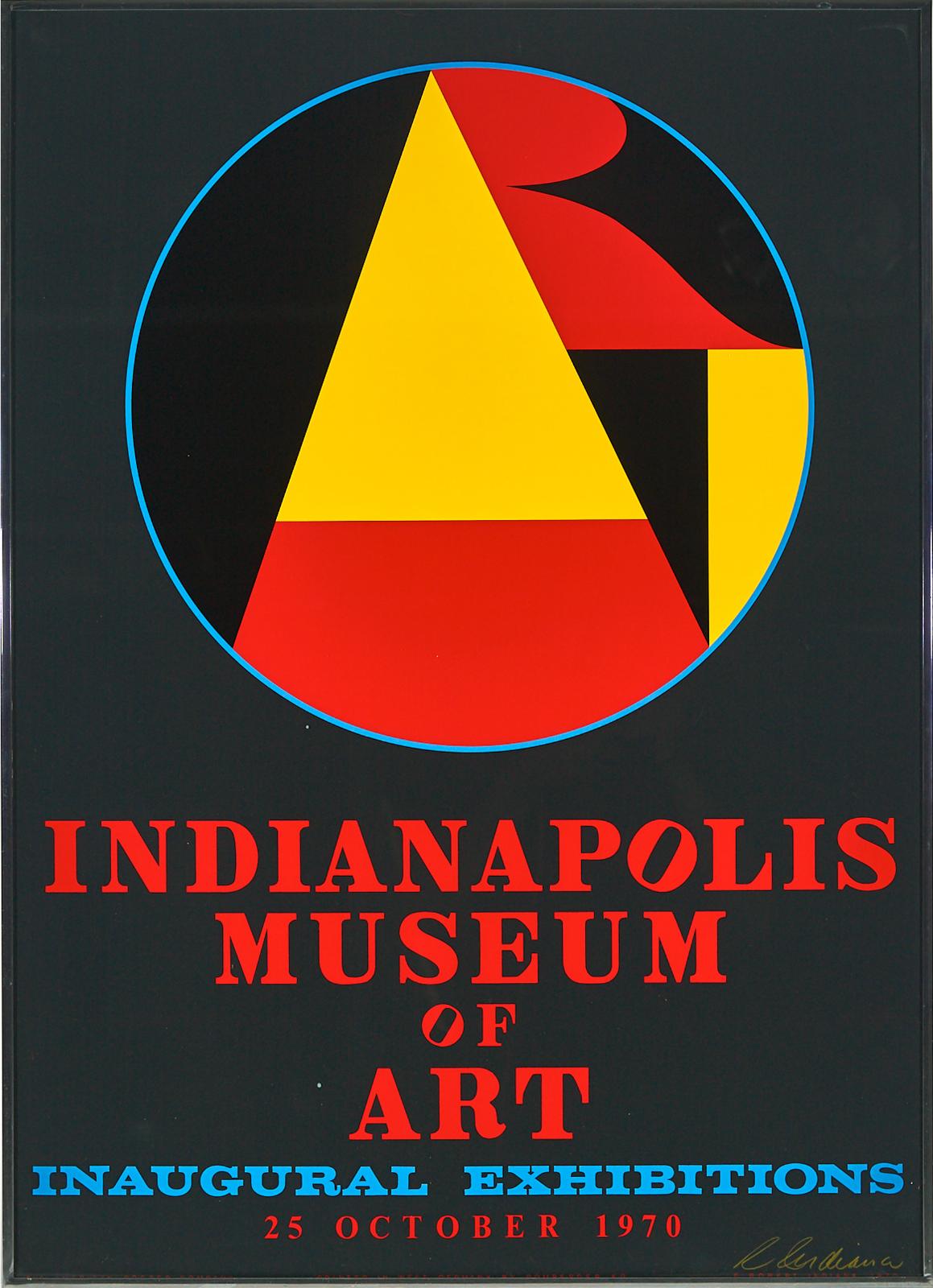 Robert Indiana (1928-2018) - Indianapolis Museum Of Art Inaugural Exhibitions, 25 October 1970