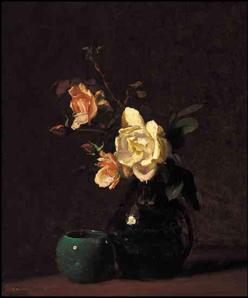 Frederick Simpson Coburn (1871-1960) - Roses in a Black Vase