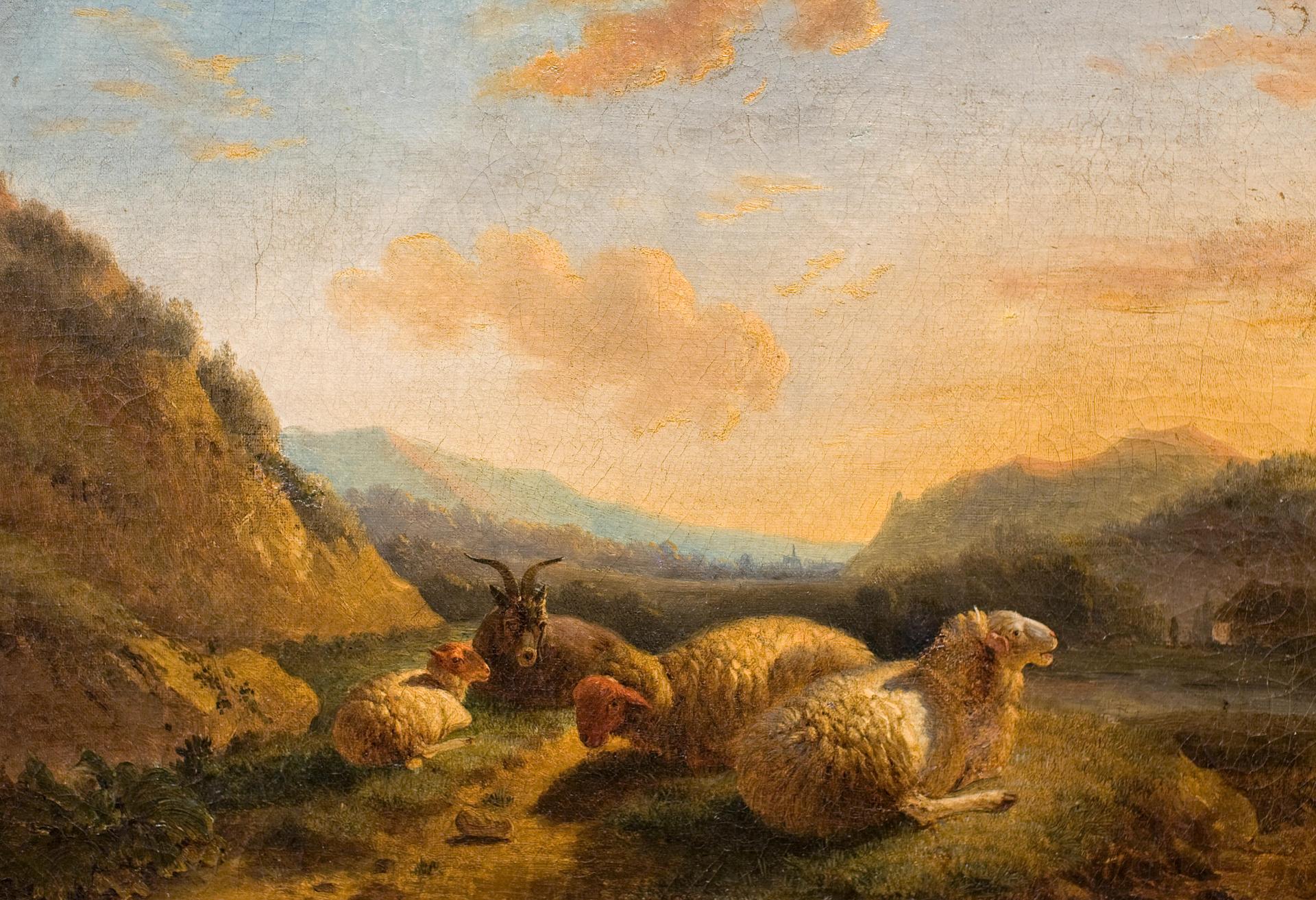 Eugène Verboeckhoven (1798-1881) - Sheep and goats in a landscape