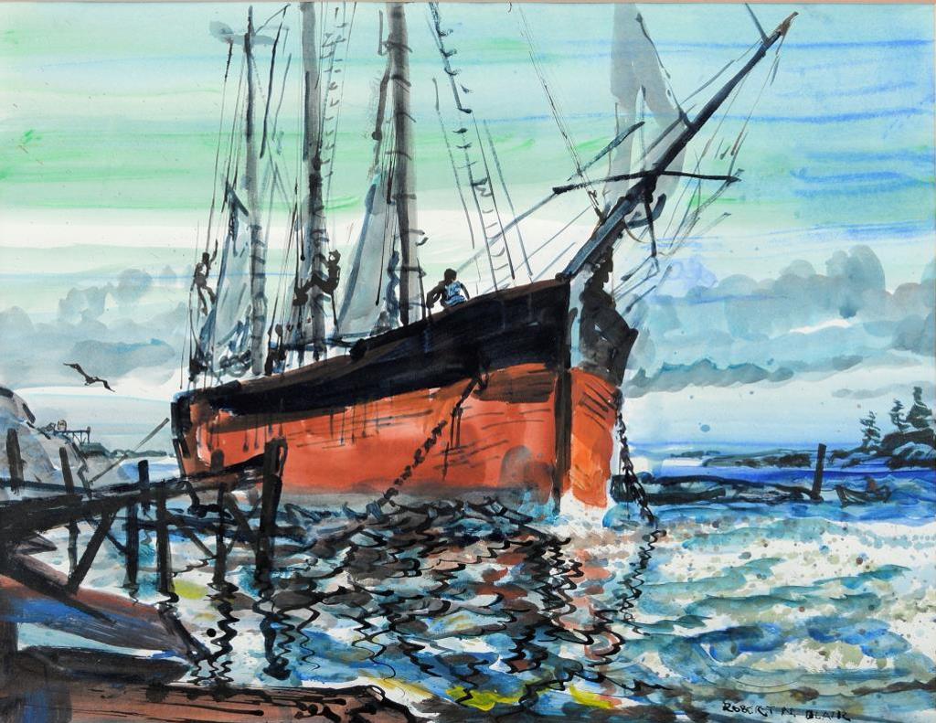 Robert N. Blair (1928-2007) - Sailing into Port