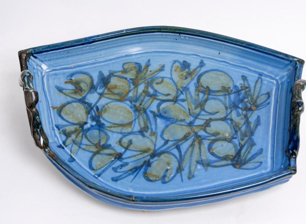 Jack Sures (1934-2018) - Blue Platter with Handles