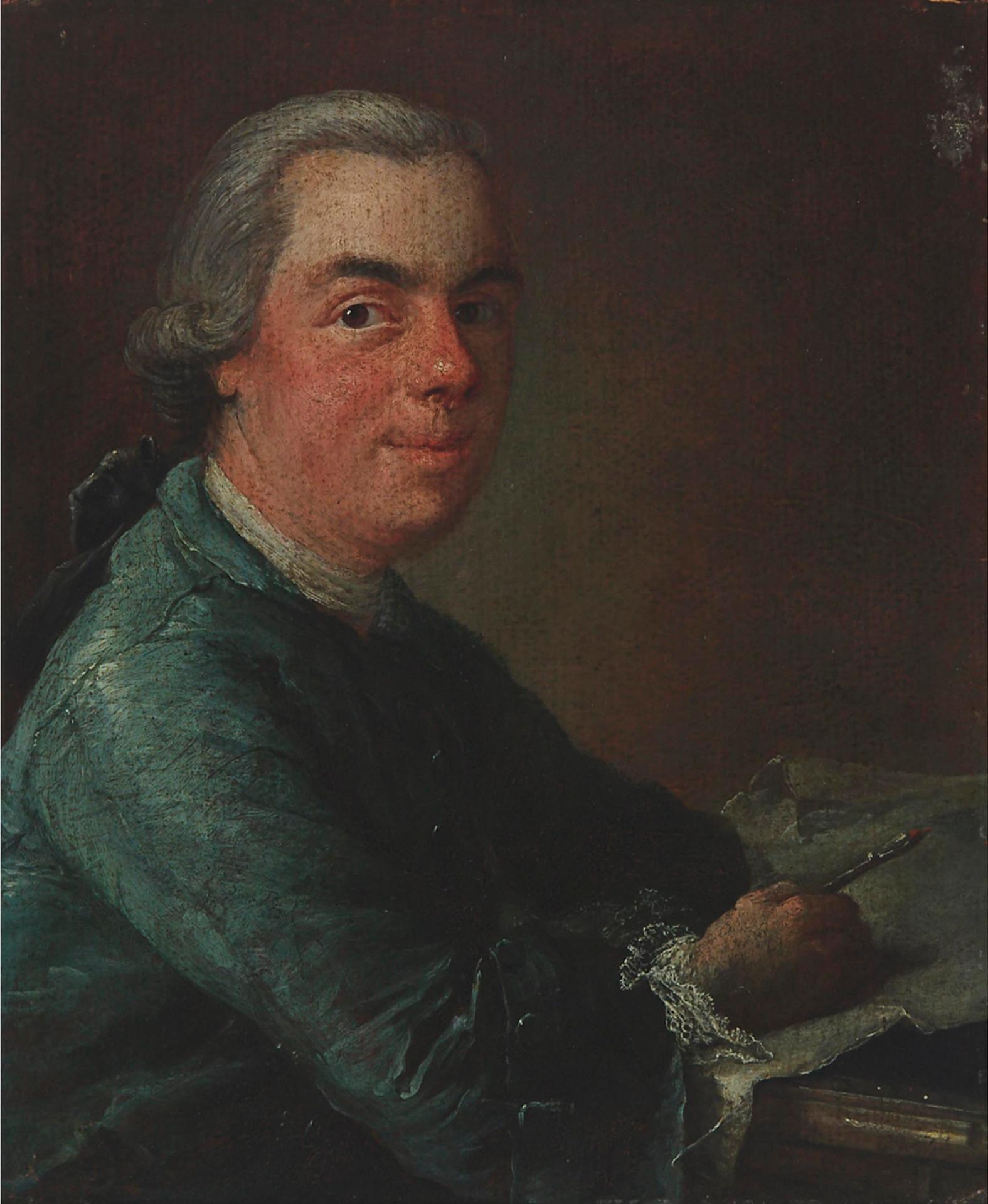 Circle of Maurice Quentin de La Tour - Gentleman At His Writing Desk