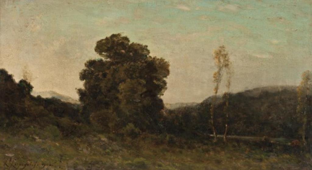 Henri Joseph Harpignies (1819-1916) - Pastoral Landscape with River